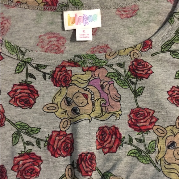 LuLaRoe Miss Piggy Roses Carly dress BNWT